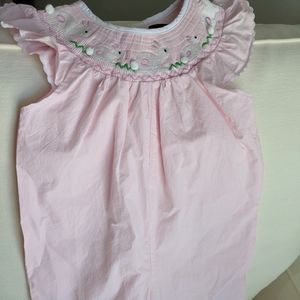 Smocked Lil Cactus Easter Bunny Romper